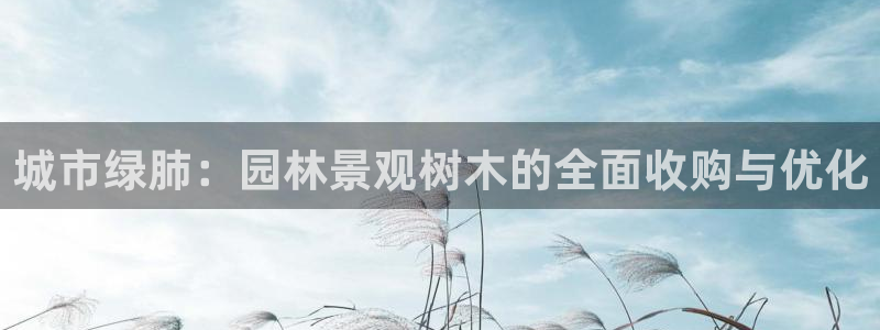 卧龙娱乐网址多少:城市绿肺:园林景观树木的全面收购与优化